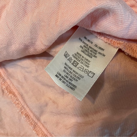 Maeve Anthropologie Alanis Belted Blouse Button Up Shirt Off Shoulder pink sz 8 - Picture 15 of 16